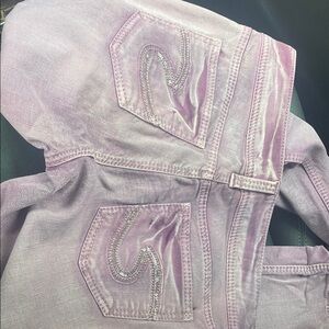 Silver Jeans Purple Suki Capri Denim size 29